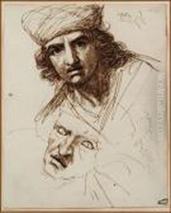 Heads Of Two Orientals by George Romney