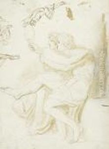 Couple Embracing, Looking Into A Mirror