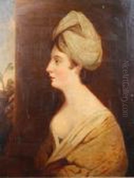 Portrait Of A Lady Wearing A Turban - view 1