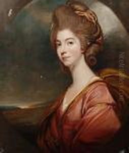 Portrait Of Lady Emilia Kerr by George Romney