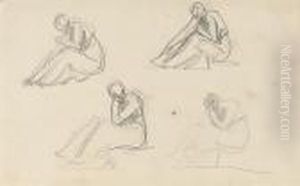 Four Studies Of Seated Women