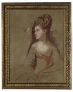 Portrait Of A Lady, Half-length, In A White Dress, Unfinished Portrait Of A Lady, Half-length, In A White Dress, Unfinished