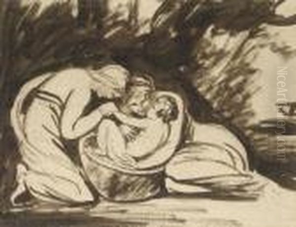 The Infant Shakespeare Nursed By Tragedy And Comedy - view 1