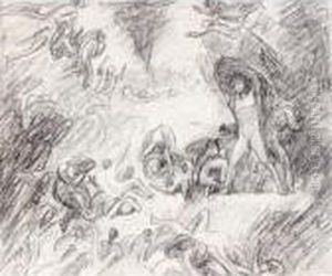 The Fall Of The Rebel Angels by George Romney