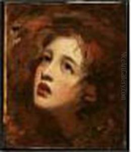 Portrait Study Of Emma Hamilton As Miranda by George Romney