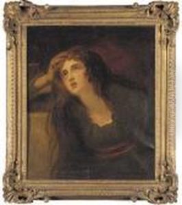 Portrait Of Lady Emma Hamilton As A Penitent Magdalen by George Romney