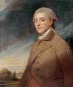 Portrait Of John Dunlop Of Tolcross by George Romney