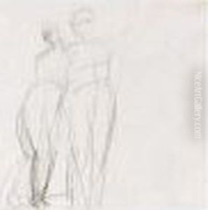 Figure Study Of A Lady; Study For Dido Bids Farewell To Aeneas by George Romney