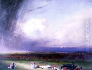 An Interrupted Picnic by Charles Sims