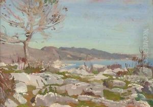 The coast near Menton, south of France by Charles Sims