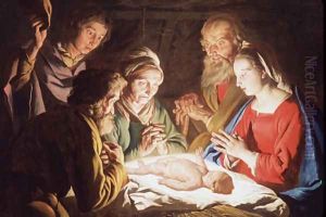 1635-40 The Adoration of the Shepherds by Matthias Stomer