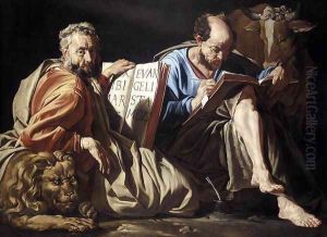 The Evangelists St Mark and St Luke c. 1635 by Matthias Stomer