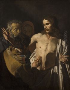 La incredulidad de Santo Tomas by Matthias Stomer