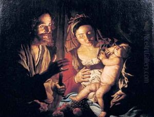 The Holy Family by Matthias Stomer