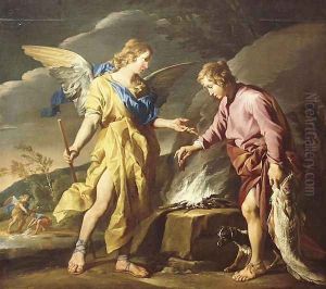Tobias and the angel 1630-1632 by Matthias Stomer