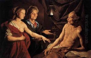 Sarah Leading Hagar to Abraham 2 by Matthias Stomer