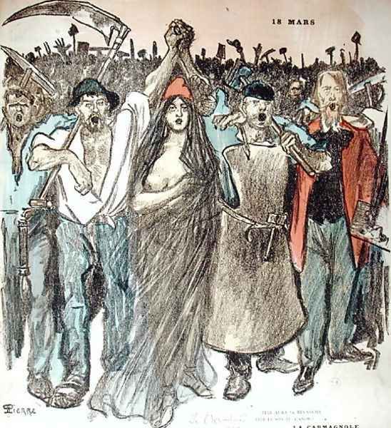 La Carmagnole, patriotic song of the French Revolution, from Le Chambard Socialiste, 1894 by Theophile Alexandre Steinlen