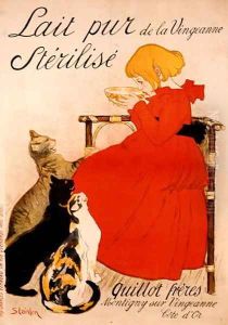 Poster advertising Milk, published by Charles Verneau, Paris, 1894 by Theophile Alexandre Steinlen