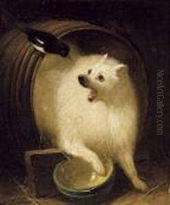 Le Chien Et La Pie by Henriette Ronner-Knip
