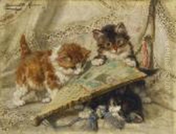 Drei Katzen Mit Einemfacher (die Unschuld) - view 1