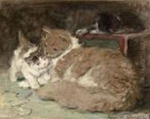Mother's Love by Henriette Ronner-Knip