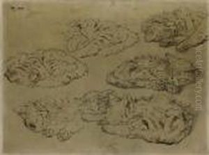 Grisaille Study Of Cats by Henriette Ronner-Knip