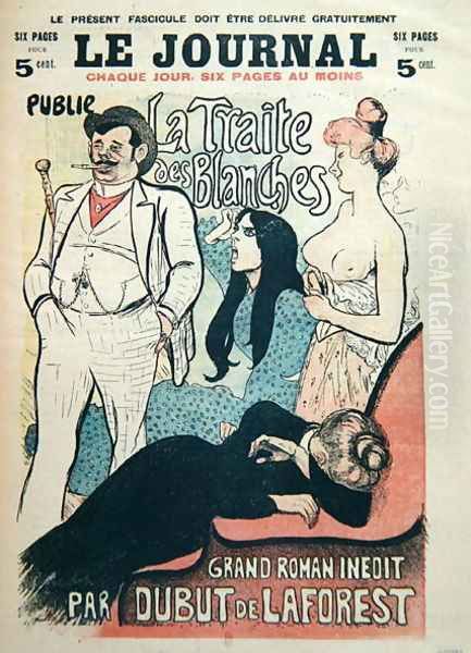 La Traite des Blanches, by Jean-Louis Dubut de Laforest 1853-1902, cover of Le Journal, end 19th century - view 1