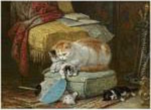 Playing With The Fan by Henriette Ronner-Knip