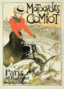 Reproduction of a Poster Advertising Comiot Motorcycles, 1899 by Theophile Alexandre Steinlen
