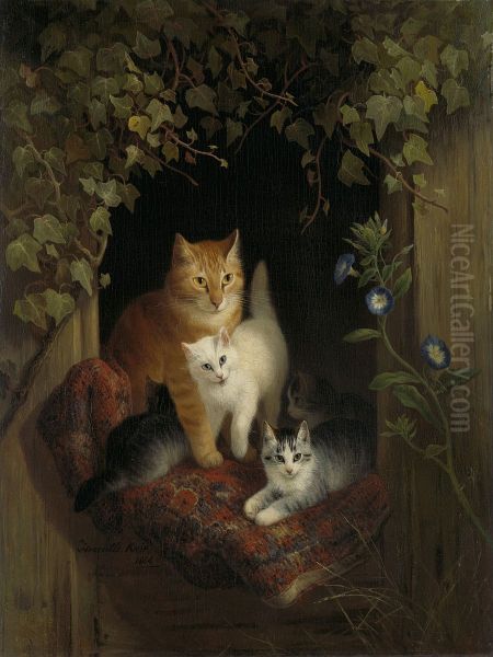 Cat With Kittens - view 1
