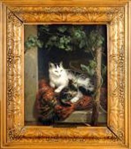 Chatte Et Chaton by Henriette Ronner-Knip