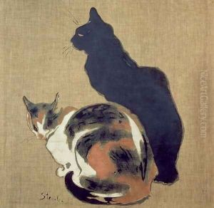 Two Cats, 1894 by Theophile Alexandre Steinlen