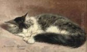 Taking A Nap by Henriette Ronner-Knip