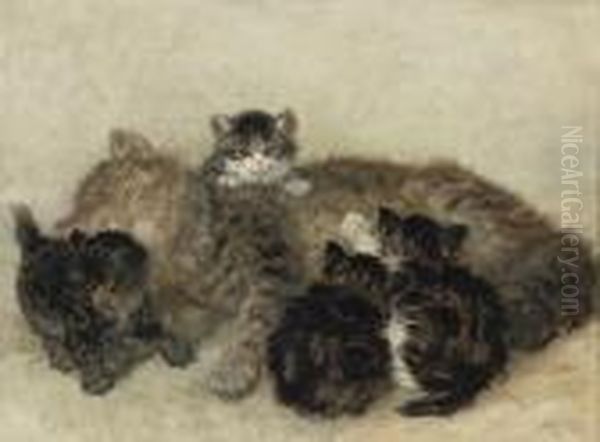A Cat And Her Kittens - view 1