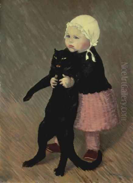 A Small Girl with a Cat, 1889 - view 1