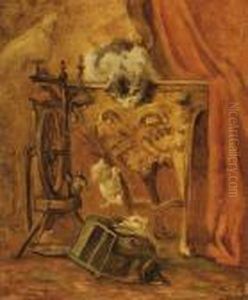 Playing Kittens by Henriette Ronner-Knip