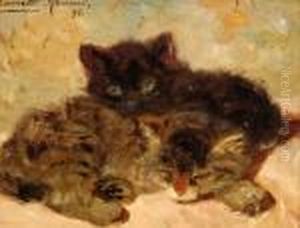 Two Kittens by Henriette Ronner-Knip