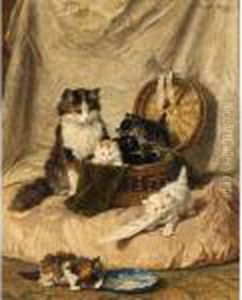 Kittens At Play by Henriette Ronner-Knip