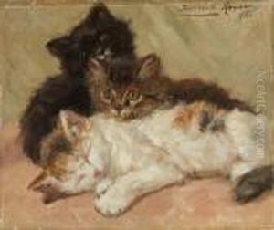 Three Kittens by Henriette Ronner-Knip