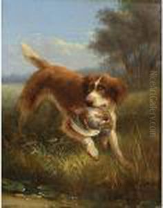 A Hunting Dog by Henriette Ronner-Knip