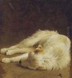 Taking A Nap by Henriette Ronner-Knip