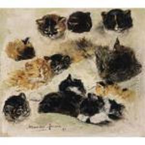 A Study Of Cats by Henriette Ronner-Knip