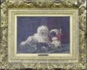 Playful Pups by Henriette Ronner-Knip