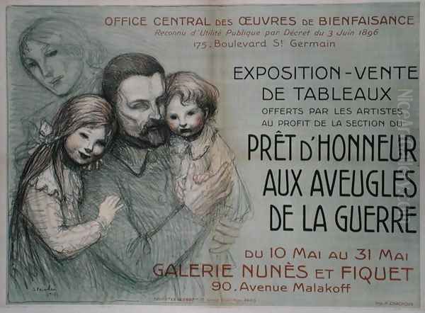 Poster advertising an art sale in aid of blinded soldiers, 1917 - view 1