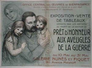 Poster advertising an art sale in aid of blinded soldiers, 1917 Poster advertising an art sale in aid of blinded soldiers, 1917