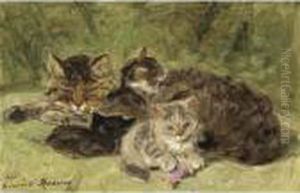 A Peaceful Moment by Henriette Ronner-Knip