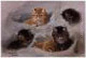 Five Kittens by Henriette Ronner-Knip