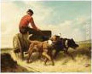 The Dog Cart by Henriette Ronner-Knip
