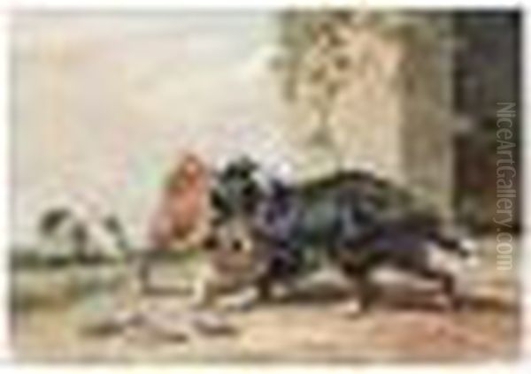 Dogs Quarreling - view 1