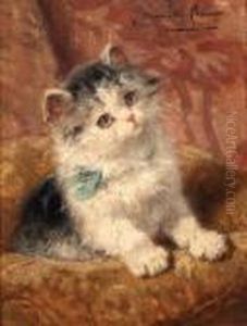 The Blue Ribbon by Henriette Ronner-Knip
